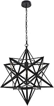 Nocturne 1-Light Mid-Century Metal Pendant in Black