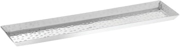 HUBERT Appetizer Tray Hammered Stainless Steel -14"L x 3 1/2"W x 5/8"H