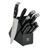 Premium Quality Statement 12-Piece Knife Set with Block and Knife Sharpener by HENCKELS – 12-pc, Black, Model 1033592