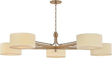 Troy Lighting F5665-PBR Mailo - 5 Light Chandelier - 13 Inches Tall and 65 Inches Wide - Patina Brass