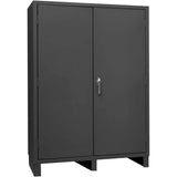 14 Gauge Steel Empty Cabinet with Flush Door by Durham – 24" W x 60.125" D x 84" H, Alloy Steel, Grey, Model SSC-602484-BDLP-95
