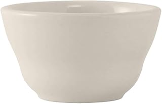 Tuxton China TRE-046 Bouillon, 7 oz., 3-7/8" Dia. x 2-1/4" H, Round, Microwave & Dishwasher Safe, Oven Proof, Fully vitrified, Ceramic, Reno/Nevada, American White/Eggshell, Case of 36