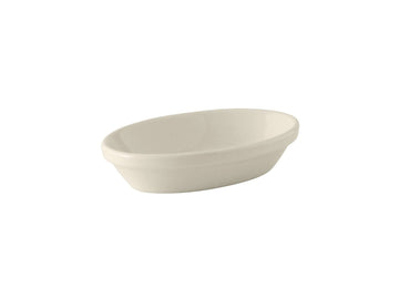 Vitrified China Oval Baker by Tuxton – 8 oz, 8 ounces, Vitrified China, Eggshell, Pack of 12