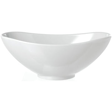 M138OV-NW Modernist Collection Oval White Melamine Bowls 13"L x 8"W x 4.5"H by Elite Global Solutions – 13 ounces, Melamine, White, Model 848552004509