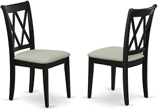 Furnifact Upholstered Dining Chair with High Back, Kitchen Chair for Dining Room Table, Parsons Chair for Dining Room, Black, Set of 2