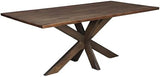 Starlight Canyon Home Solid Mango Wood Dining Table with Cross-Leg Base, Seats Six, Rectangular Kitchen Table, Wooden Dining Room Table Set