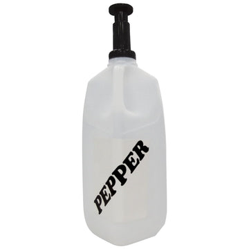 Pepper Refiller by Winco – Medium, 0.5 gallons, Plastic, White, Black, Model PR-05P