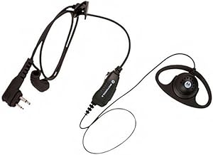 Motorola HKLN4599 Original D-Style Earpiece with In-Line Microphone and PTT, 3.5mm Audio Jack