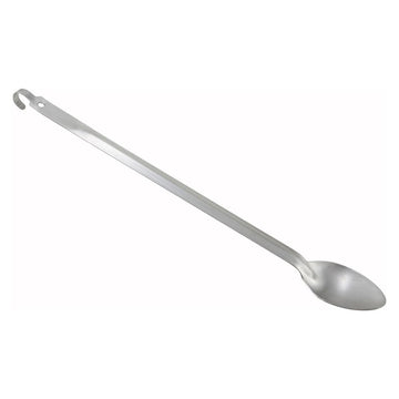 21" Heavy-Duty Basting Spoon with Hook by Winco – Stainless Steel, Silver, Model BHKS-21