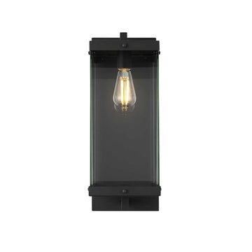 Julien One Light Outdoor Wall Sconce Black by Lighting Design – Iron, Black