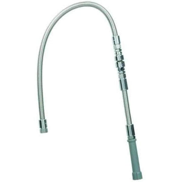 B-0044-V9 Hose by T&S Brass – not_applicable, 1.0 load, Polished chrome plated brass end fittings, thermoplastic handle and stainless steel hose, Brass, Model 108002
