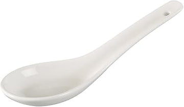Yanco AC-005 ABCO 5.5" Soup Spoon, Porcelain, Super White, Pack of 72