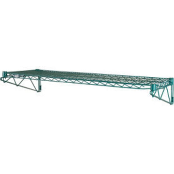 Poly-Green Wall Mount Wire Shelf by Nexel – 1, Epoxy, Green