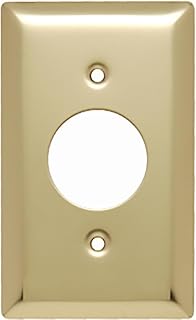 Legrand Pass & Seymour SB7PB Polished Brass Wall Plate, 1 Gang, One Single Outlet Receptacle Cover, Brass (1 Count)