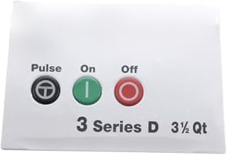 Fits Robot Coupe Blixer 3 Series D 3 1/2Qt Switch Panel Assembly, Pulse/On/Off for Blixer 3D