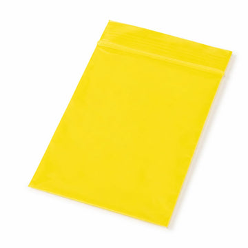 3" x 5" 2 Mil Yellow Reclosable Polyethylene Bag by Glownary – 18 Inches X 24 Inches, Aluminum, Clear, Pack of 1000, Model 442rcy03052
