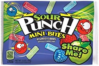 Sour Punch - Share Me Assorted Bites, 3.5 Ounce -- 144 per case.
