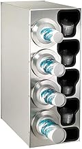 BFL-C-4LSS Countertop Cup Dispensing Cabinet, (4) BFL-2F Built-in Lid and Straw Organizer, 8 oz. to 44 oz. Cups and Lids, Stainless Steel, 32-1/2" H x 13" W x 23" D