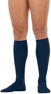 JOBST forMen SoftFit Knee High 15-20 mmHg Compression Socks, Open Toe, Navy, X-Large