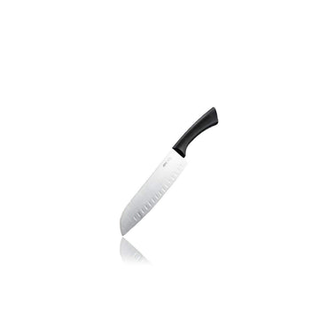 Santoku Knife Senso by GEFU – Santokumesser, steel, Black / Silver, Model 13890