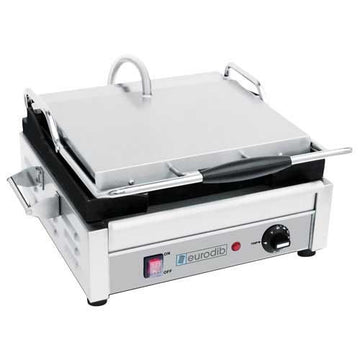 (SFE02345-240) - 16" Grooved Full-Top Panini Grill by Eurodib – Silver, Model CPM-SFE02345-240