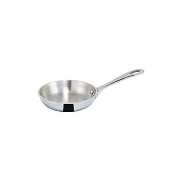 Mini Fry Pan by Winco – 4", 0.15 liters, Stainless Steel, Silver, Model DCFP-4S