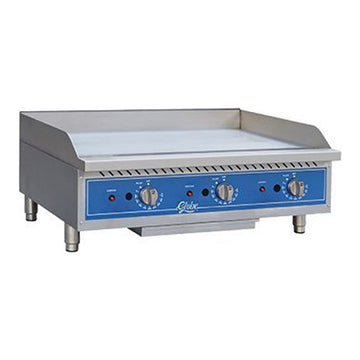 36" Thermostatic Gas Griddle by Globe – Stainless Steel, Metallic, Model GG36TG
