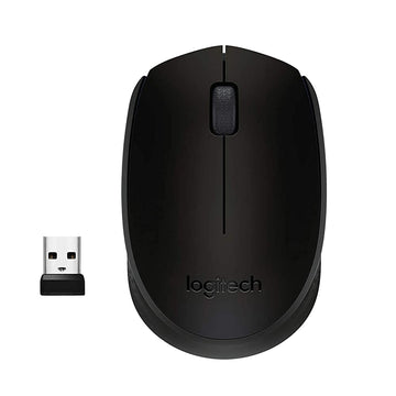 M170 2. 4GHz Wireless 3-Button Optical Scroll Mouse W/Nano USB Receiver (Black) (Renewed) by Logitech – 7.6 x 4.7 x 3.6, Plastic, Black, Model 910-004940-cr