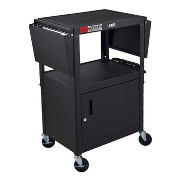 Luxor AVJ42KBCDL Steel Cart, 18" x 24 - 46", 125V - Black