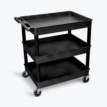 Luxor HE33-G Plastic Utility Cart, 24" x 32", Gray - Default Title