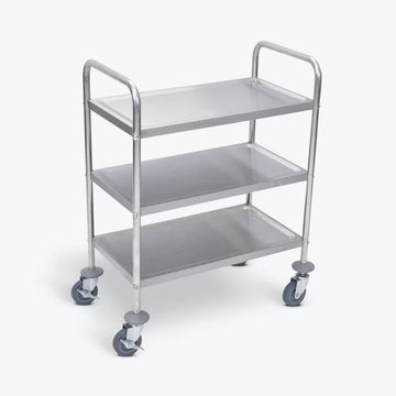 Luxor L100S3 Utility Cart, 16" x 26", Silver - Default Title