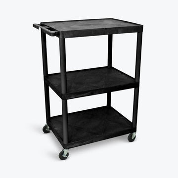 Luxor LP48-B Plastic Cart, 24" x 32", Black - Default Title