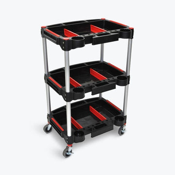 Luxor MC-3 Plastic Cart, 18" x 22 3/4", Black - Default Title