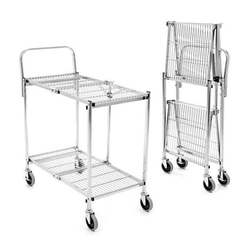 Luxor WSCC-2 Utility Cart, 33 9/16" Wide, Silver - Default Title