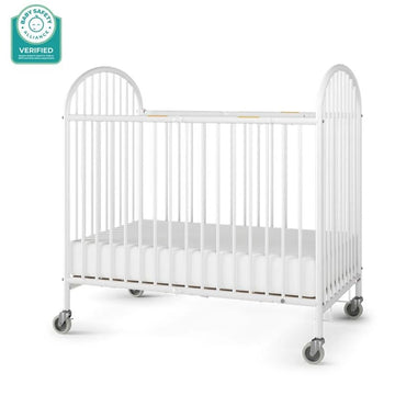 Foundations Worldwide Inc. 1331360 Steel Crib, Compact, White - Default Title