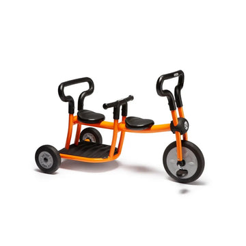 Italtrike 200-10 Pilot Steel Tricycle, 17" x 40", Orange - Default Title