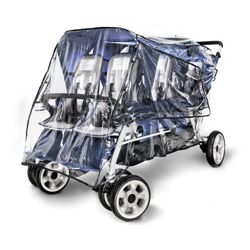 Foundations Worldwide Inc. 8061196 Vinyl Stroller Rain Shield, 34" x 72 1/2", Clear - Default Title