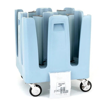 Metro Polymer Dish Dolly Holds, 31 7/8" High, Blue - 23 7/16"