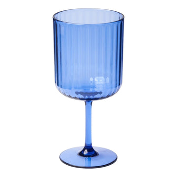 Sophistiplate WMS Modern SAN Plastic Wine Glass, 17 oz., 24/Case - Blue