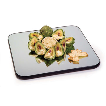 Geneva Glass Display Tray, 1/4" High, Silver - 12"