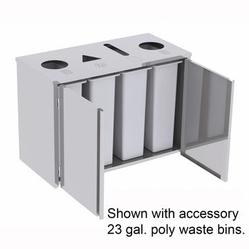 Lakeside Stainless Steel Paper Station, 92 gal. - 3318