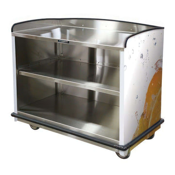 Lakeside Stainless Steel Cart, 25 3/4" Wide - One Flat Top Red Laminate Finish 43