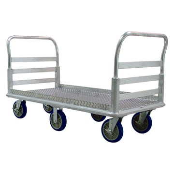 Lakeside PB991 Dual Handle Platform Truck, 30" x 66 1/2", Silver - Default Title
