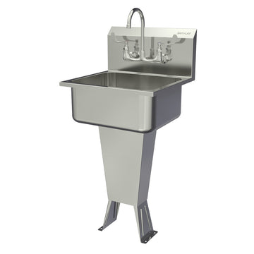 Sani-Lav Stainless Steel Sink, 20" x 21", Silver - Hand