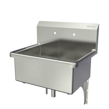 Sani-Lav Stainless Steel Scrub Sink, 20" Wide, Silver - 25"
