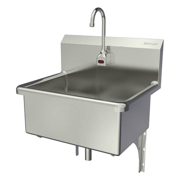 Sani-Lav Stainless Steel Scrub Sink, 20" x 25", Silver - Hands-Free Scrub AC-Powered Sensor