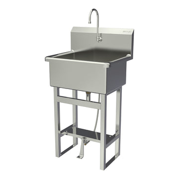Sani-Lav Stainless Steel Scrub Sink, 20" x 25", Silver - 531F1