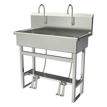 Sani-Lav Stainless Steel Sink, 20" Wide, Silver - 40"