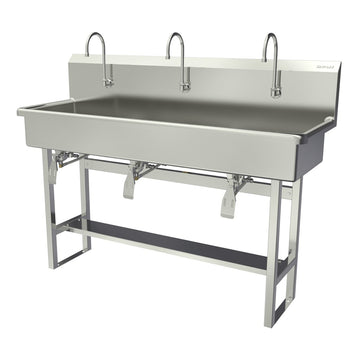 Sani-Lav Stainless Steel Sink, 20" x 60" - Hands-Free Battery-Powered Sensor