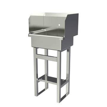 Sani-Lav Stainless Steel Sink, 17 1/2" x 20", Silver - Single Faucet Hole